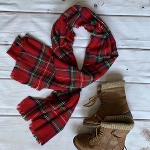 Oversized Plaid Scarf